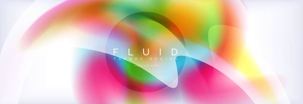 Fondo abstracto holográfico fluido colores onda diseño
 - Vector, imagen