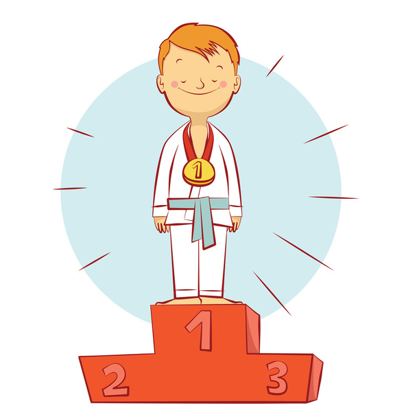 Karate şampiyonu - Vektör, Görsel
