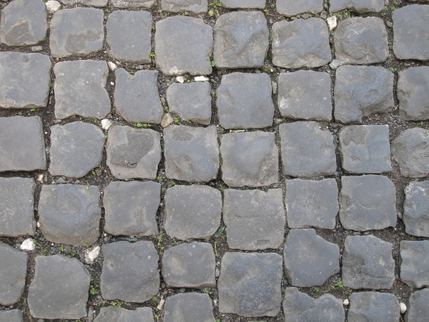 Sampietrini - традиционный тротуар Рима, Италия
 - Фото, изображение