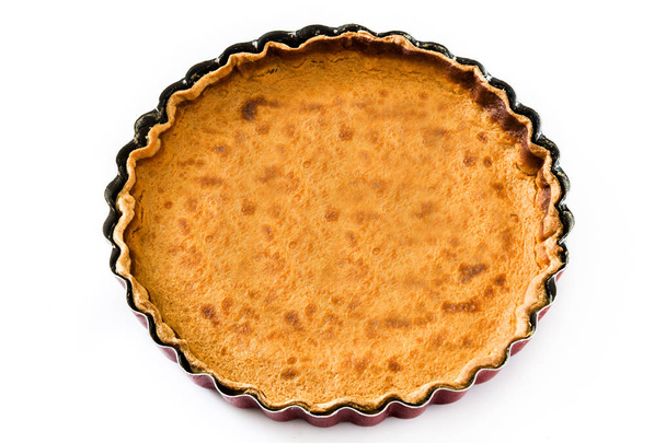 Traditional pumpkin pie for Thanksgiving isolated on white background.  - Photo, Image