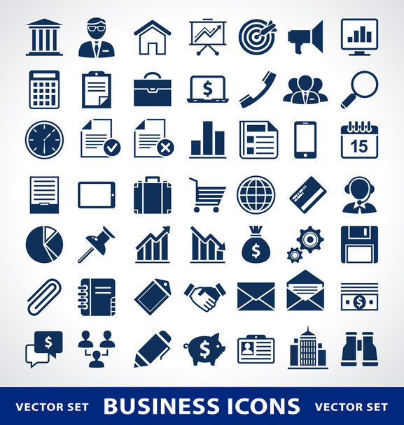 Vector set of simple business icons. - Vector, Image