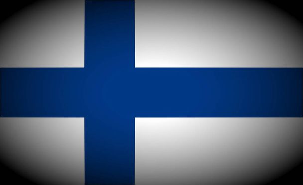 Finland vlag en taal icon - geïsoleerde afbeelding vignetted - Foto, afbeelding