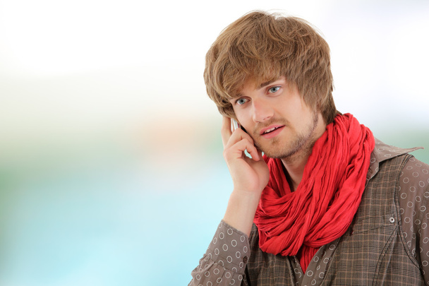 man handsome gay calling phone - Photo, Image