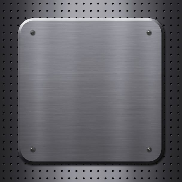 Metal plate with rivets - Foto, afbeelding