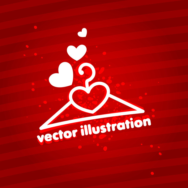 Design template with a hanger. Vector illustration - Vector, Imagen