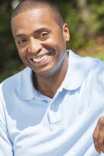 Happy African American Man Smiling - 写真・画像