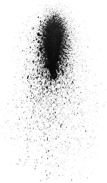 černá barva ve spreji na bílém pozadí - Fotografie, Obrázek