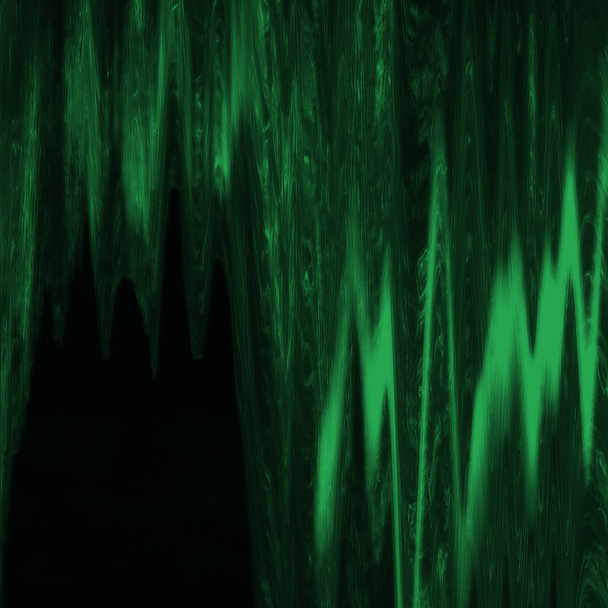 Abstract   digital screen glitch effect texture. Green  and black - Fotografie, Obrázek