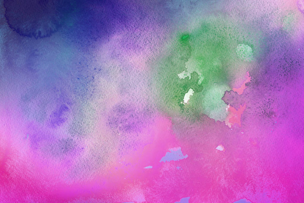 colorful watercolor paint on paper abstract background - Zdjęcie, obraz