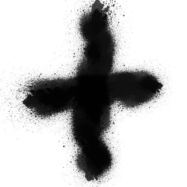 чорна фарба для розпилення на білому тлі
 - Фото, зображення