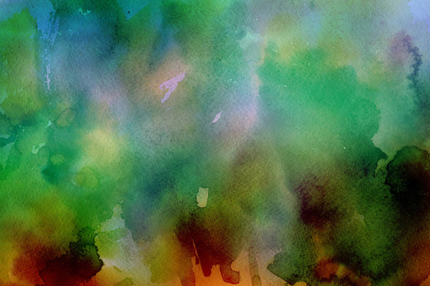 colorful watercolor paint on paper abstract background - Foto, afbeelding