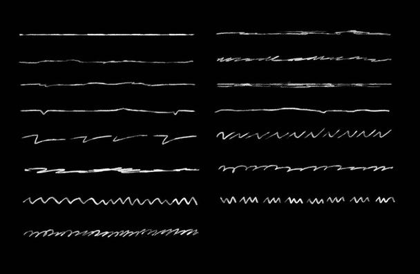 λευκό διακοσμητικό περίγραμμα γραμμών σε σκούρο φόντο - Φωτογραφία, εικόνα