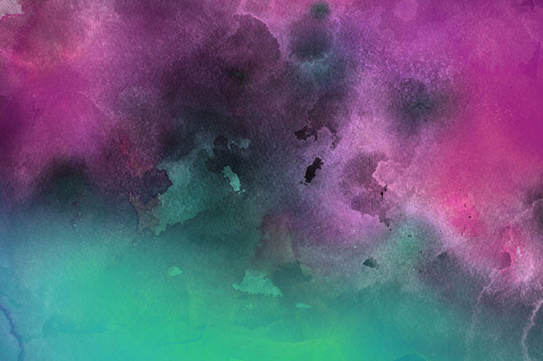 colorful watercolor paint on paper abstract background - Photo, Image
