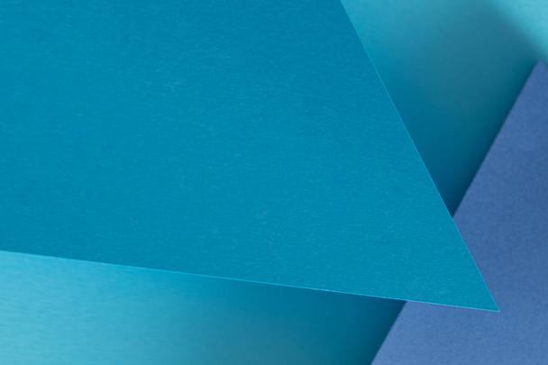construction paper collage background blue layers - Φωτογραφία, εικόνα
