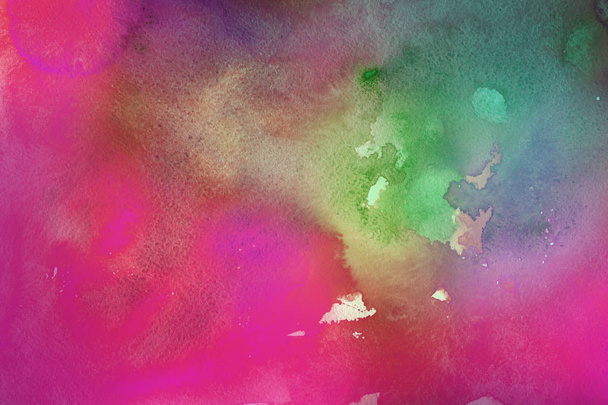 bunte Aquarellfarbe auf Papier abstrakten Hintergrund - Foto, Bild