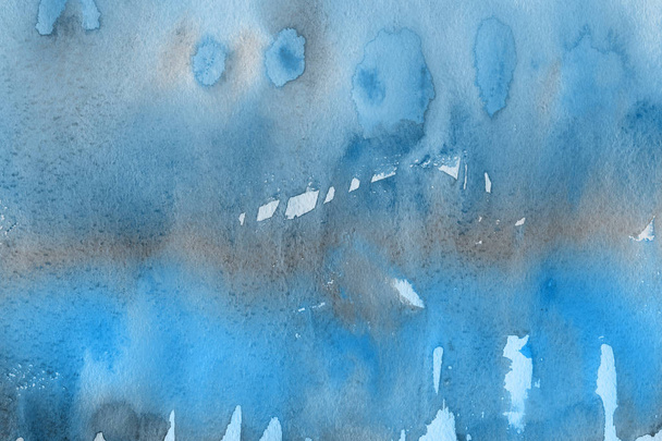 sininen akvarelli maali paperilla abstrakti tausta
 - Valokuva, kuva