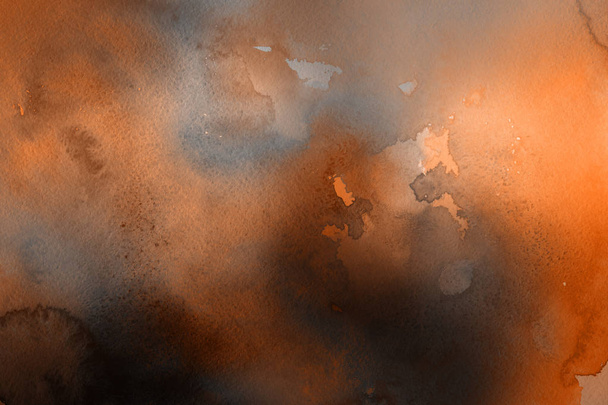помаранчева акварельна фарба на папері абстрактний фон
 - Фото, зображення