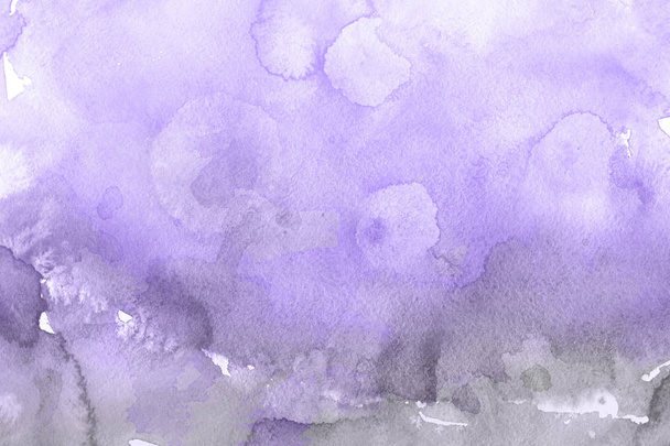Purple Akvarel malování na papír abstraktní pozadí - Fotografie, Obrázek