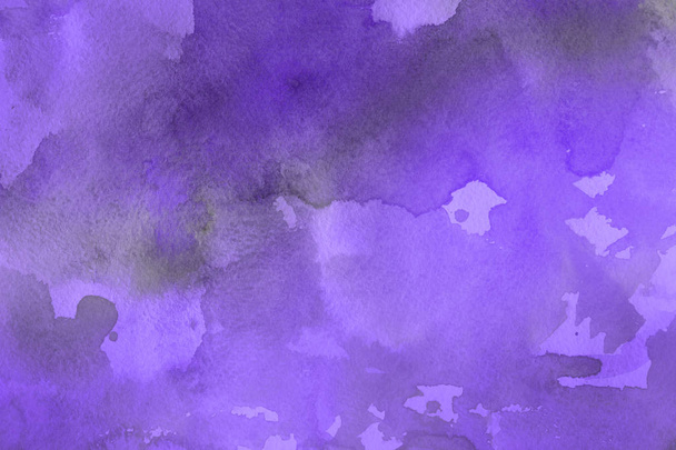 purple watercolor paint on paper abstract background - Foto, imagen