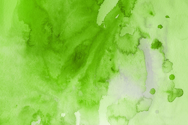 зеленый цвет акварели на бумажном фоне
 - Фото, изображение