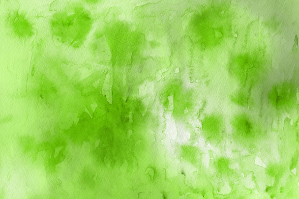 green watercolor paint on paper abstract background - Fotó, kép