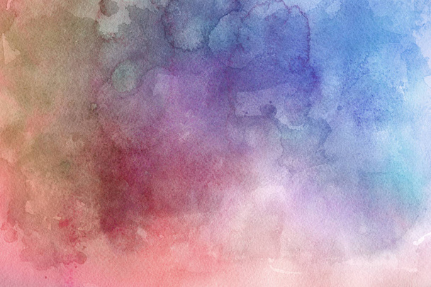 πολύχρωμο χρώμα ακουαρέλα σε χαρτί αφηρημένα φόντο - Φωτογραφία, εικόνα