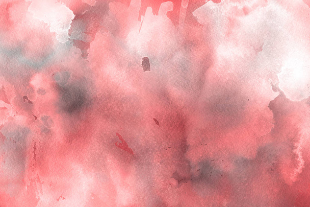 pintura acuarela roja sobre fondo abstracto de papel
 - Foto, Imagen