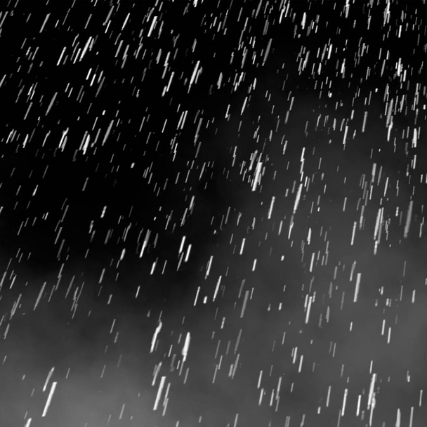 abstract wallpaper with falling rain on black background - Photo, Image