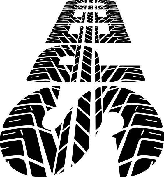 стилізоване слово "швидкість" з текстурою шини
 - Вектор, зображення