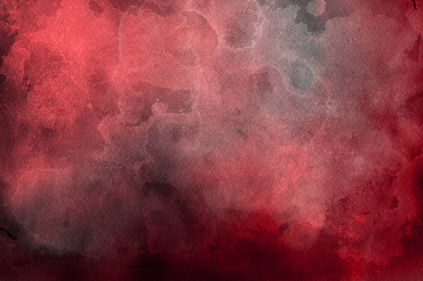 czerwona farba akwarela na papierze streszczenie tło - Zdjęcie, obraz