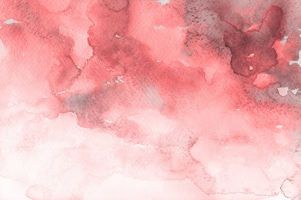 red watercolor paint on paper abstract background - Zdjęcie, obraz
