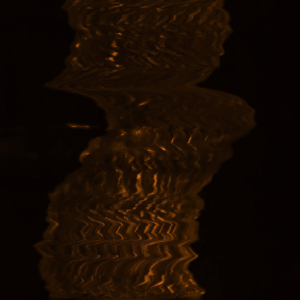 Texture abstraite d'effet de pépin d'écran numérique. Orange et noir
 - Photo, image