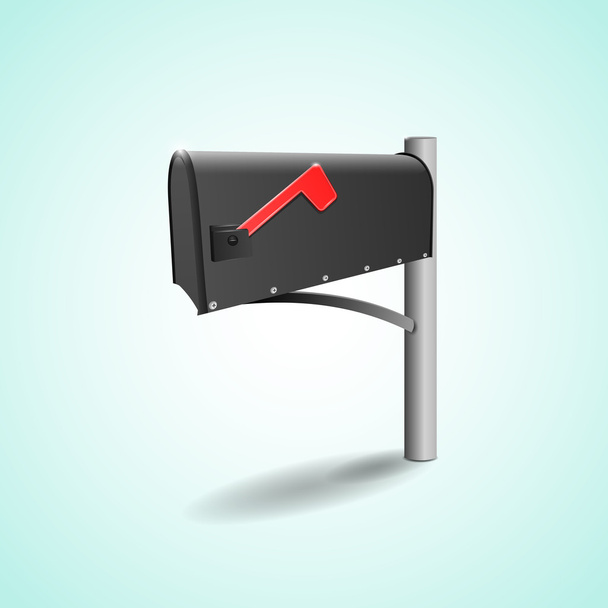 Boîte aux lettres avec drapeau. Illustration vectorielle
 - Vecteur, image