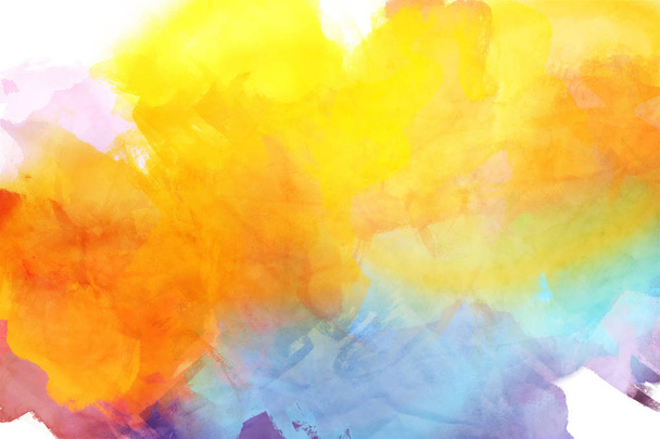colorful watercolor paint on paper abstract background - Photo, image