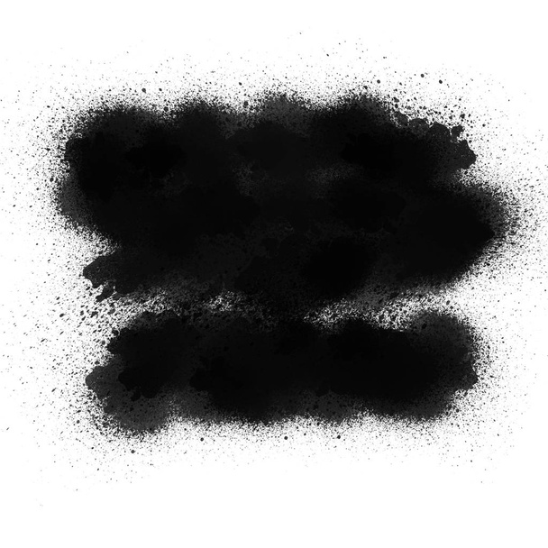 black spray paint on white background - Photo, Image
