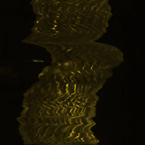 Abstrakcja cyfrowy ekran glitch efekt tekstury. żółty i czarny - Zdjęcie, obraz