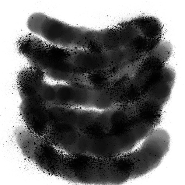 черный спрей краски на белом фоне
 - Фото, изображение
