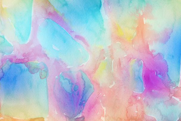 colorful watercolor paint on paper abstract background - Valokuva, kuva