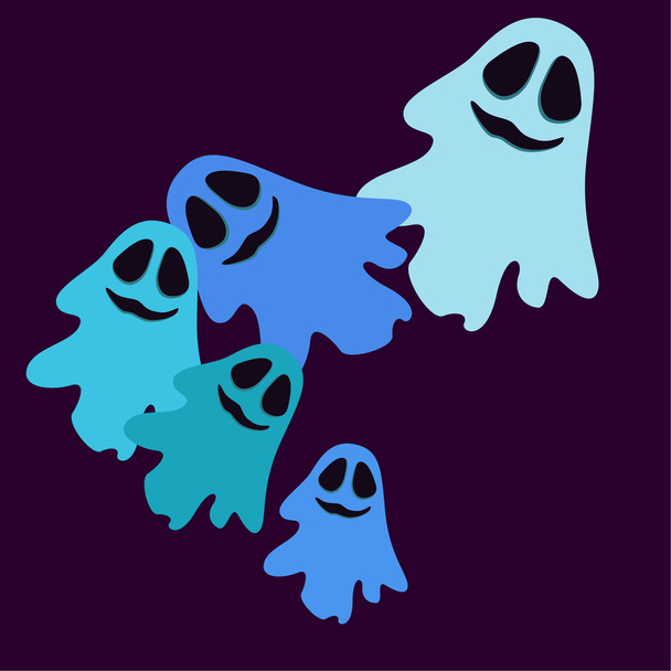 Halloween spirit night illustration vector background - Vector, afbeelding