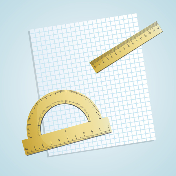 Paper with rulers. Vector illustration. - Vector, Image