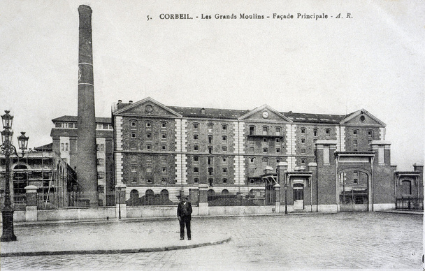 staré pohlednice z corbeil, velké mlýny - Fotografie, Obrázek