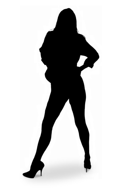 sexy silhouet - Foto, afbeelding