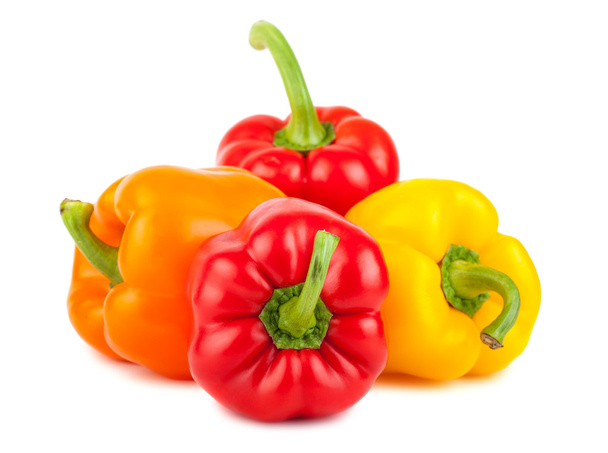 Red, yellow and orange peppers - Foto, imagen