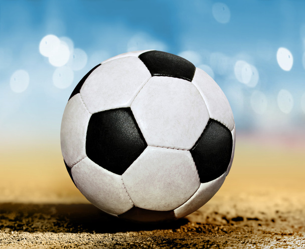 soccer ball on ground l - Фото, зображення