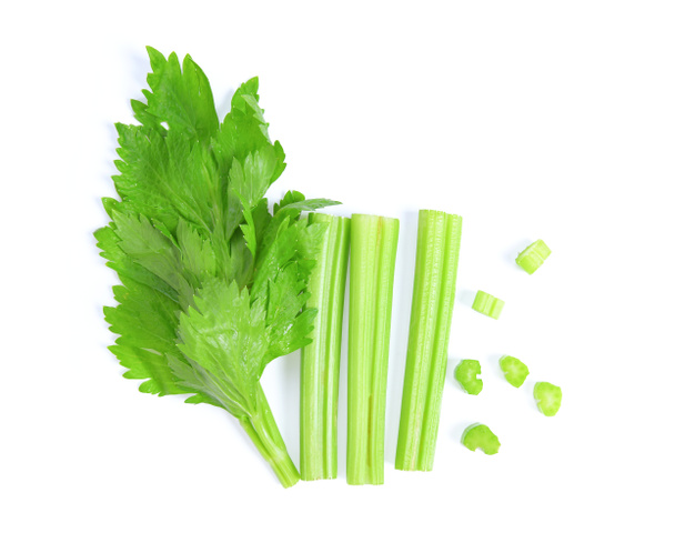 celery isolated on white background. top view - Photo, Image