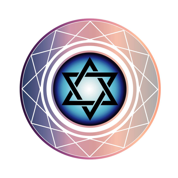 Židovskou Davidovu hvězdu znak - Vektor, obrázek