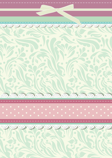 Retro background for valentine day card vector - Vector, Image