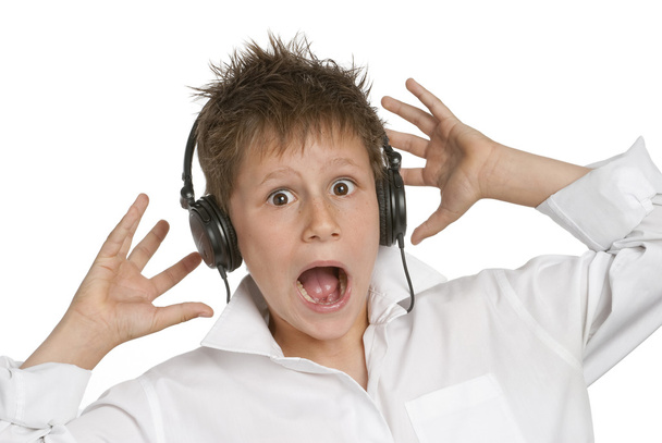 Boy with Headphones - Photo, Image