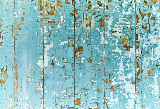 Сельский старый фон доски в бирюзовом, мятные цвета с текстурами царапин и антикварной трещины краски
 - Фото, изображение