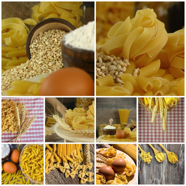 Pâtes Macaroni Italiennes Collage non cuit
 - Photo, image